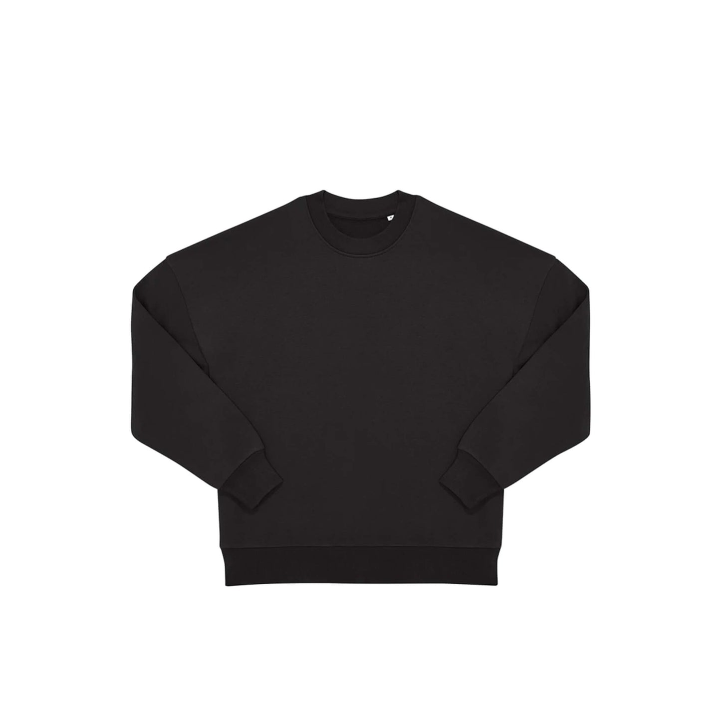 Vorderseite schwarzer oversized Pullover
