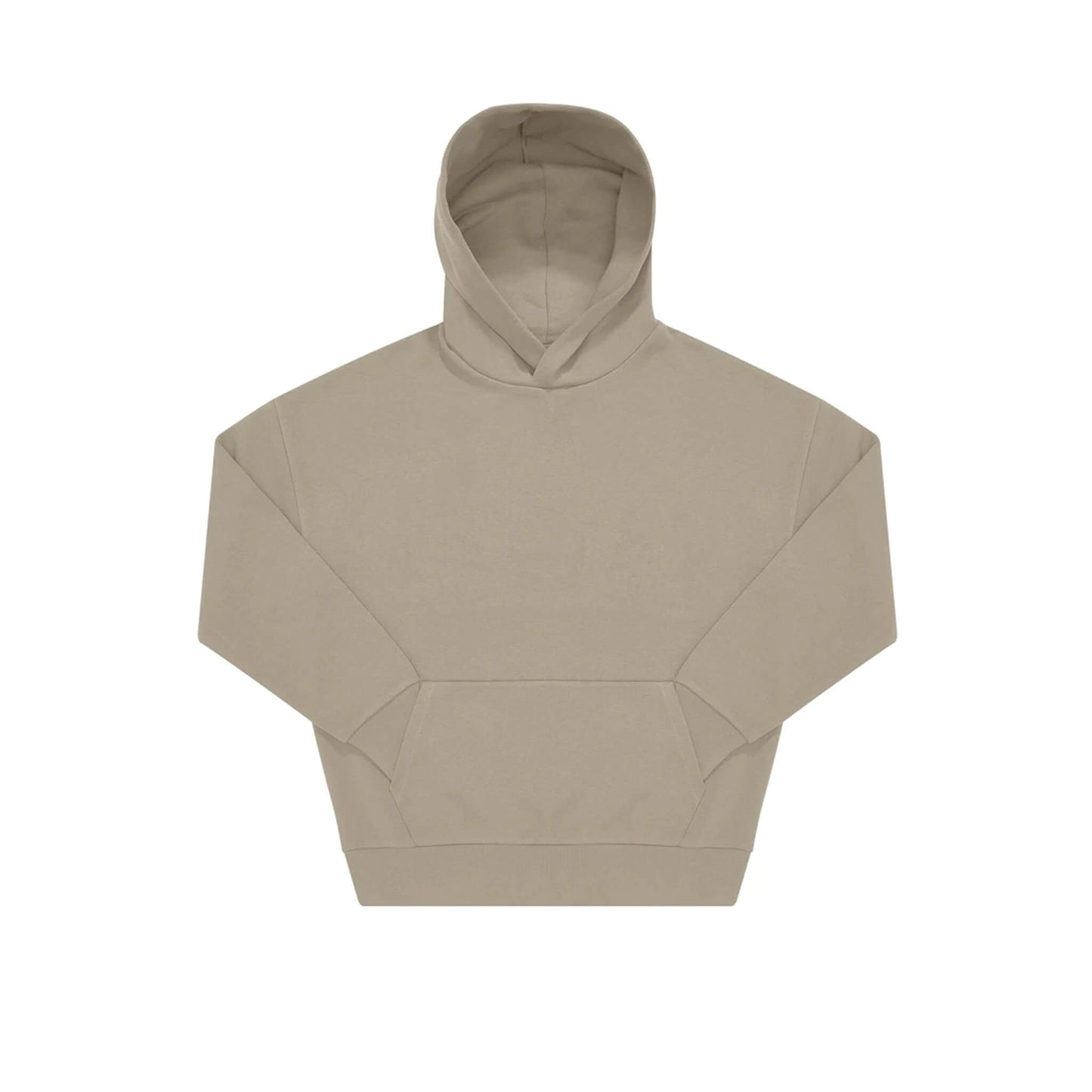 Vorderseite beiger oversized Pullover