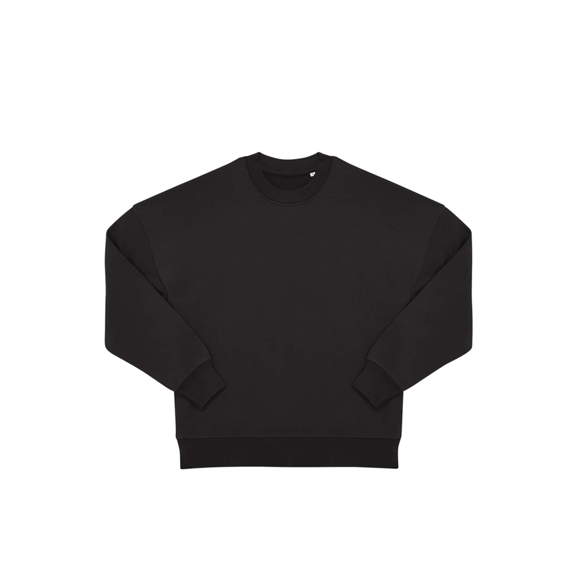 Vorderseite schwarzer oversized Pullover