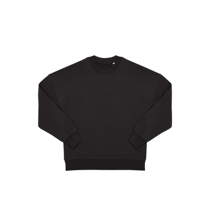 Vorderseite schwarzer oversized Pullover