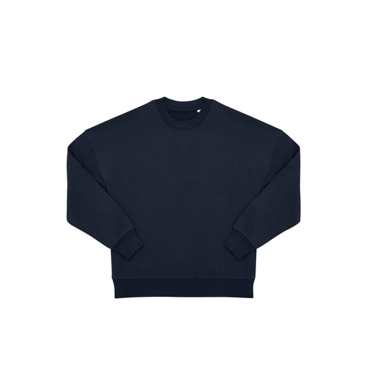 Vorderseite navy oversized Pullover
