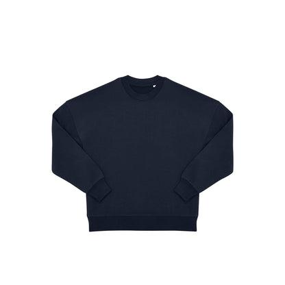 Vorderseite navy oversized Pullover