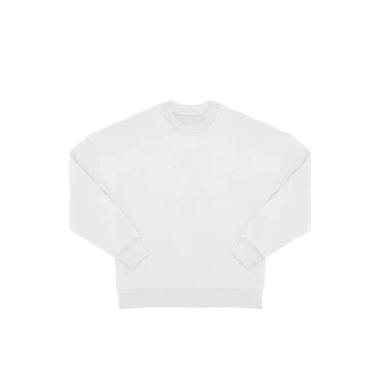 Vorderseite grauer oversized Pullover