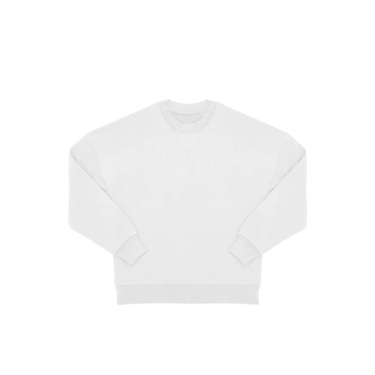 Vorderseite grauer oversized Pullover