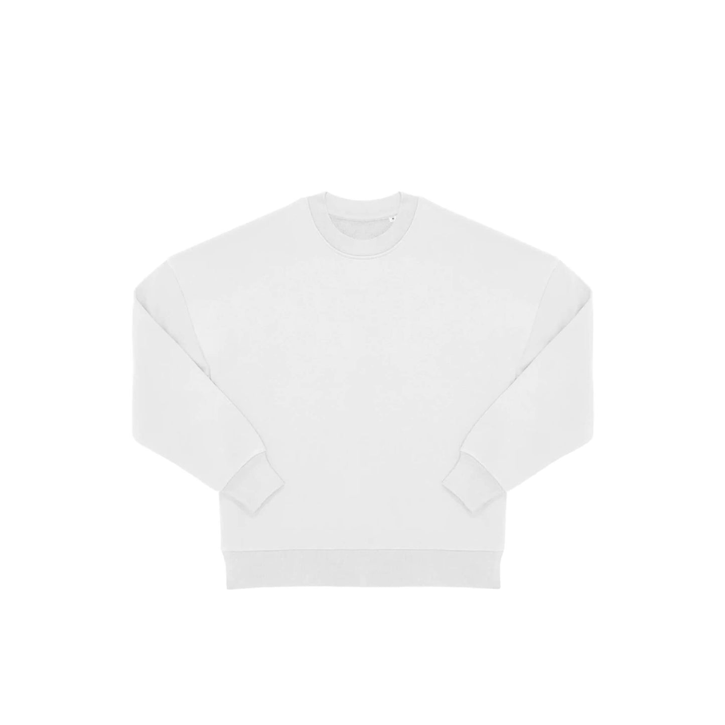 Vorderseite grauer oversized Pullover