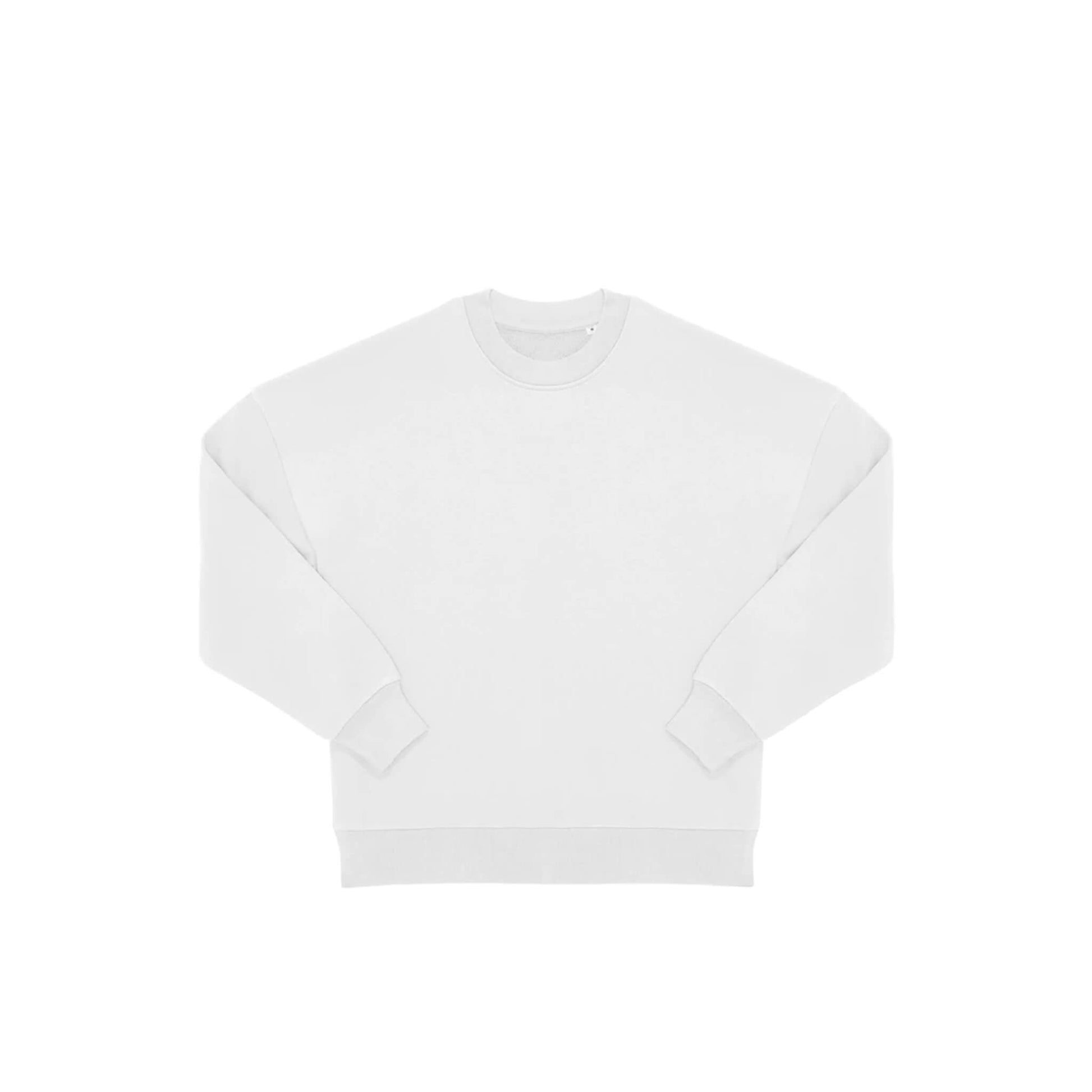 Vorderseite grauer oversized Pullover